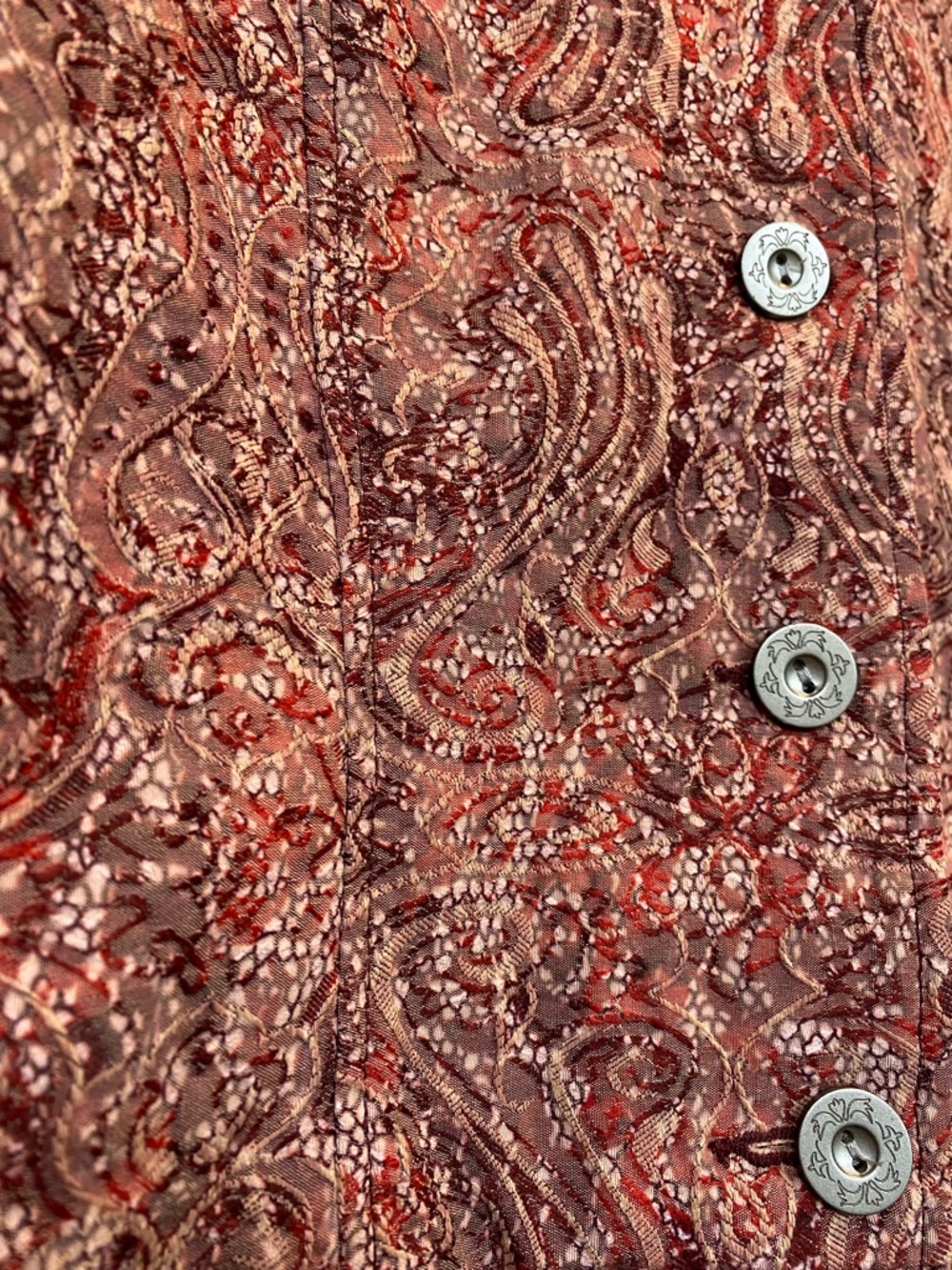 J BEE Vintage Women's size Large Rust/Tan Textured Button-Front Jacket - Picture 6 of 7
